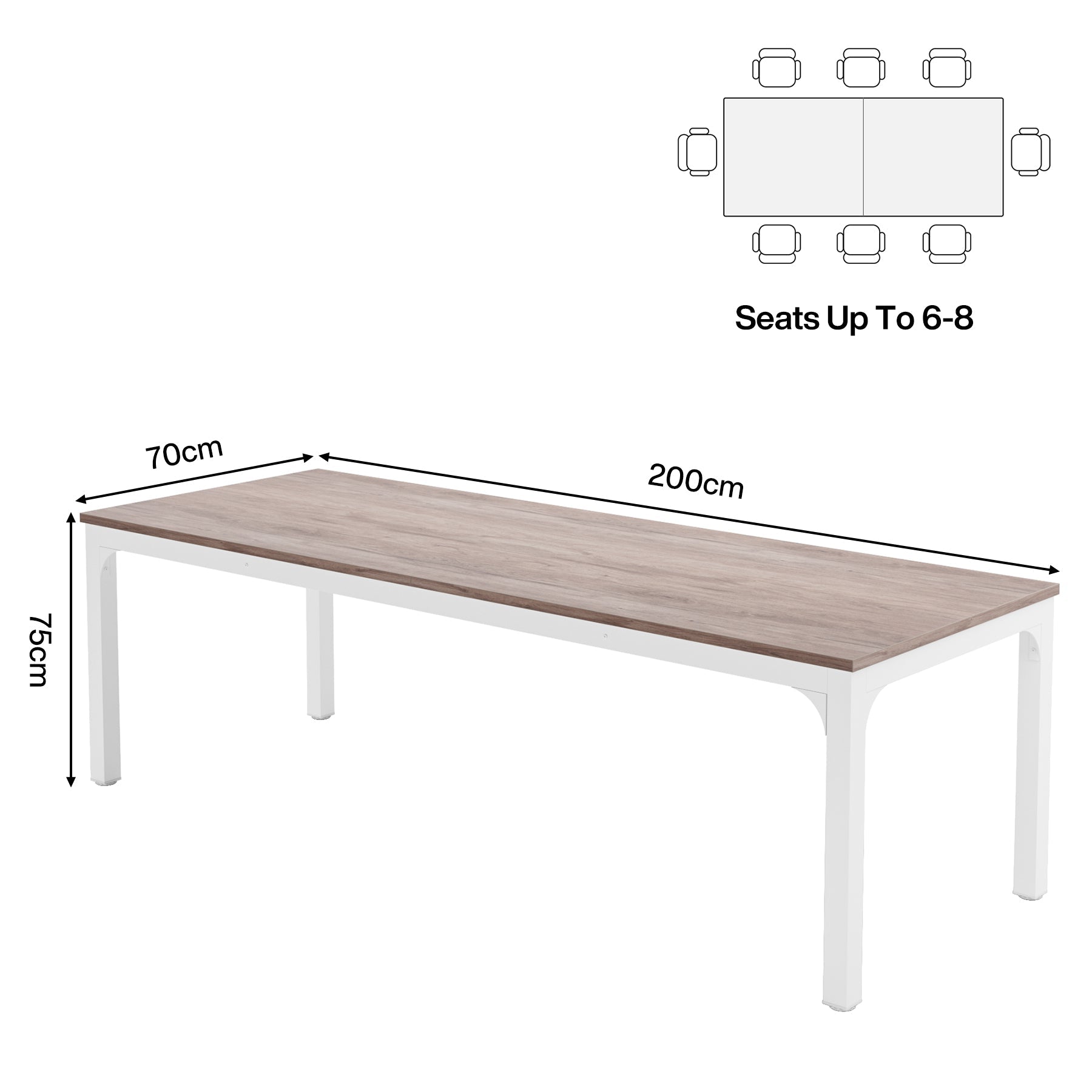 Tribesigns Bureau d'ordinateur, Bureau informatique Table longue pour deux
