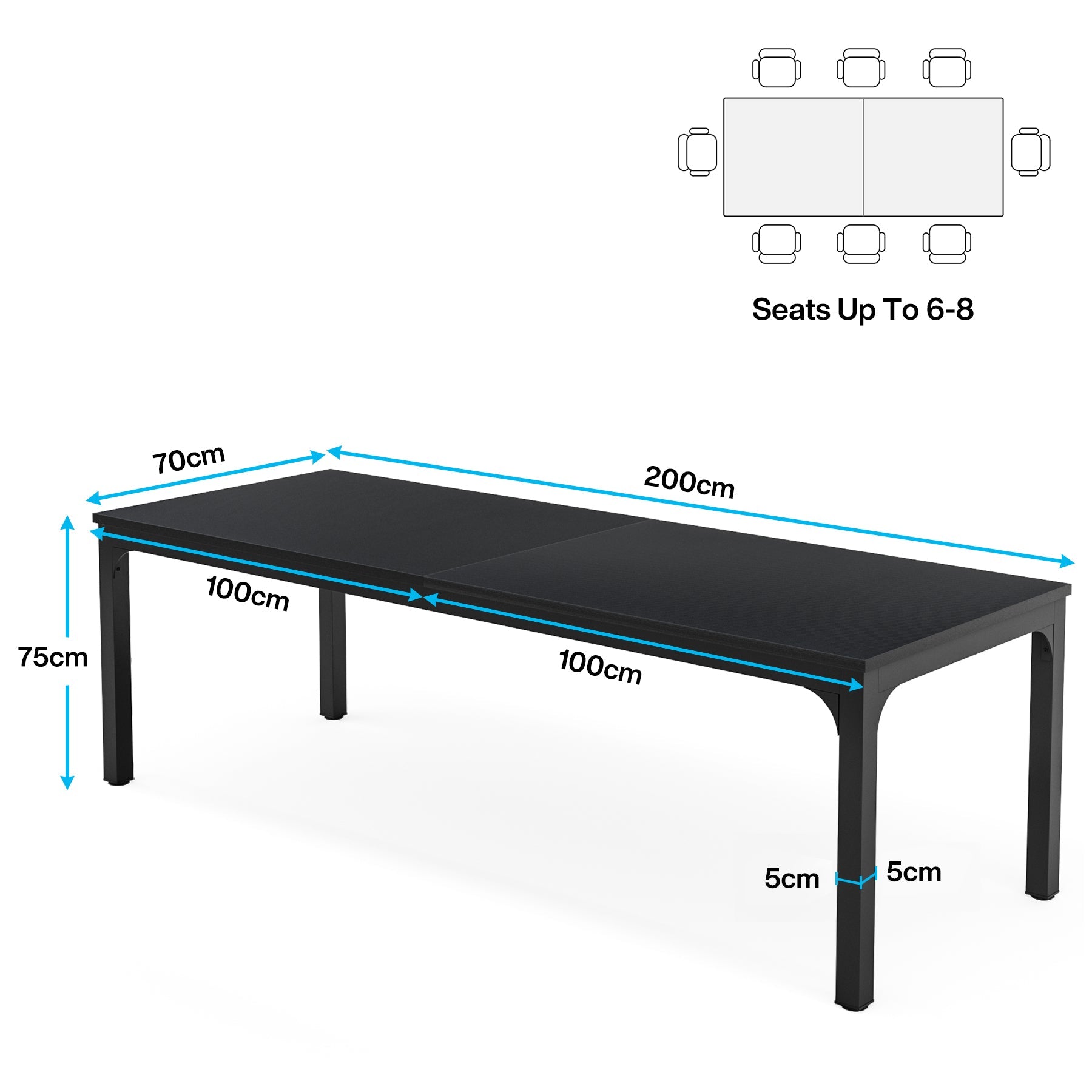 Tribesigns Bureau d'ordinateur, Bureau informatique Table longue pour deux
