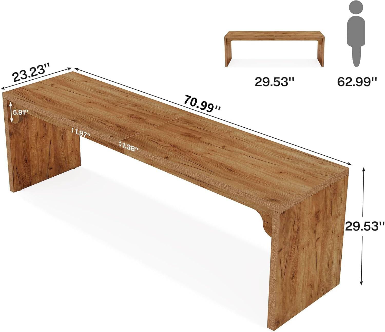 Tribesigns Bureau d'ordinateur, Bureau exécutif double de 180 cm de long