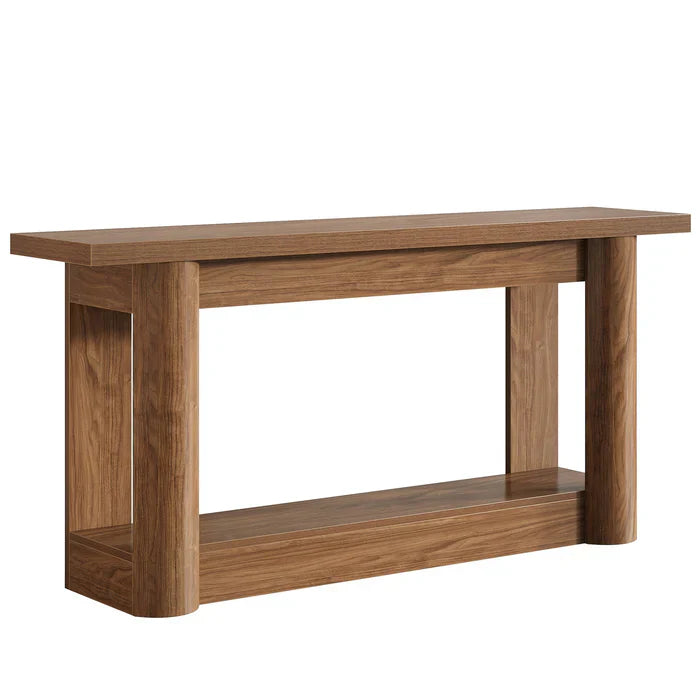 Tribesigns Table console de 160 cm, Table de canapé de ferme à 2 niveaux pour l'entrée