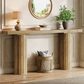 Tribesigns Table console de 160 cm, Table de canapé de style ferme avec pieds ronds 3