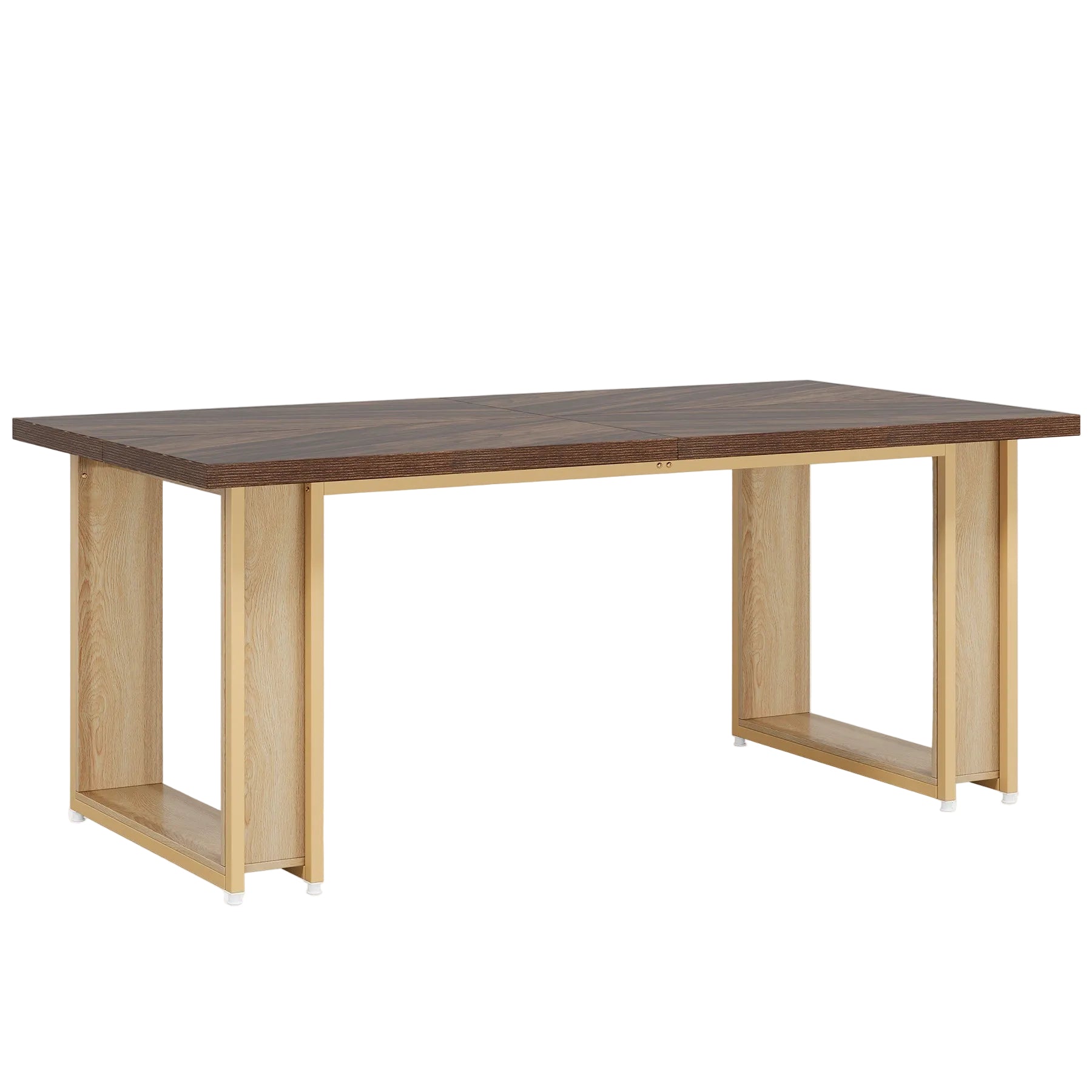 Tribesigns Table à manger de 160 cm pour 4 à 6 personnes, Table de cuisine en bois pour salle à manger