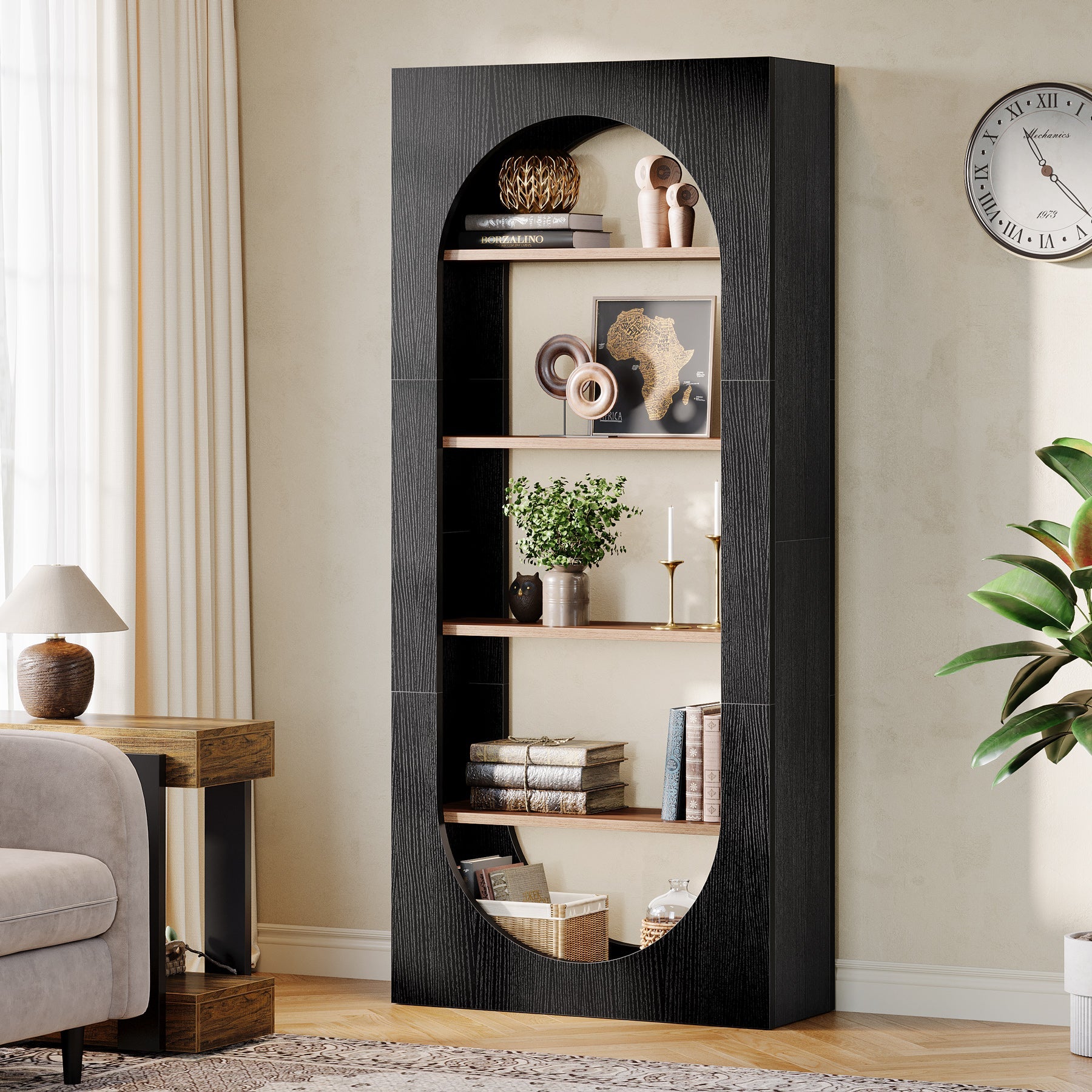 Tribesigns Bibliothèque à 5 Niveaux, Hauteur 180 cm pour Bureau