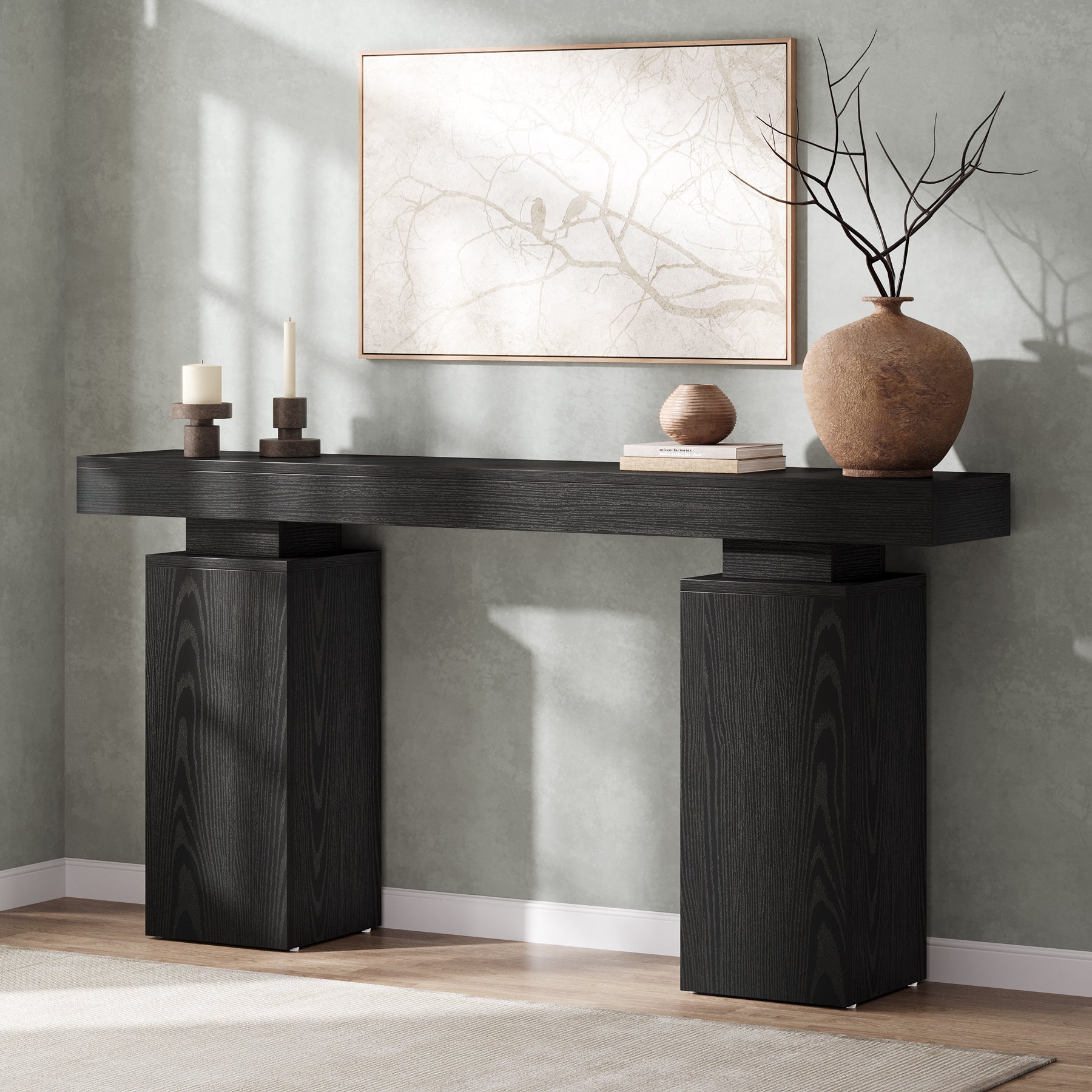 Tribesigns Console van 160 cm, Landelijke Houten Haltafel voor Woonkamer en Gang