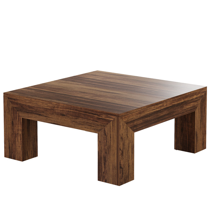 Tribesigns Table Basse Carrée pour Salon 100 x 100 x 50 cm, Table de Salon Bois Table d'appoint Farmhouse