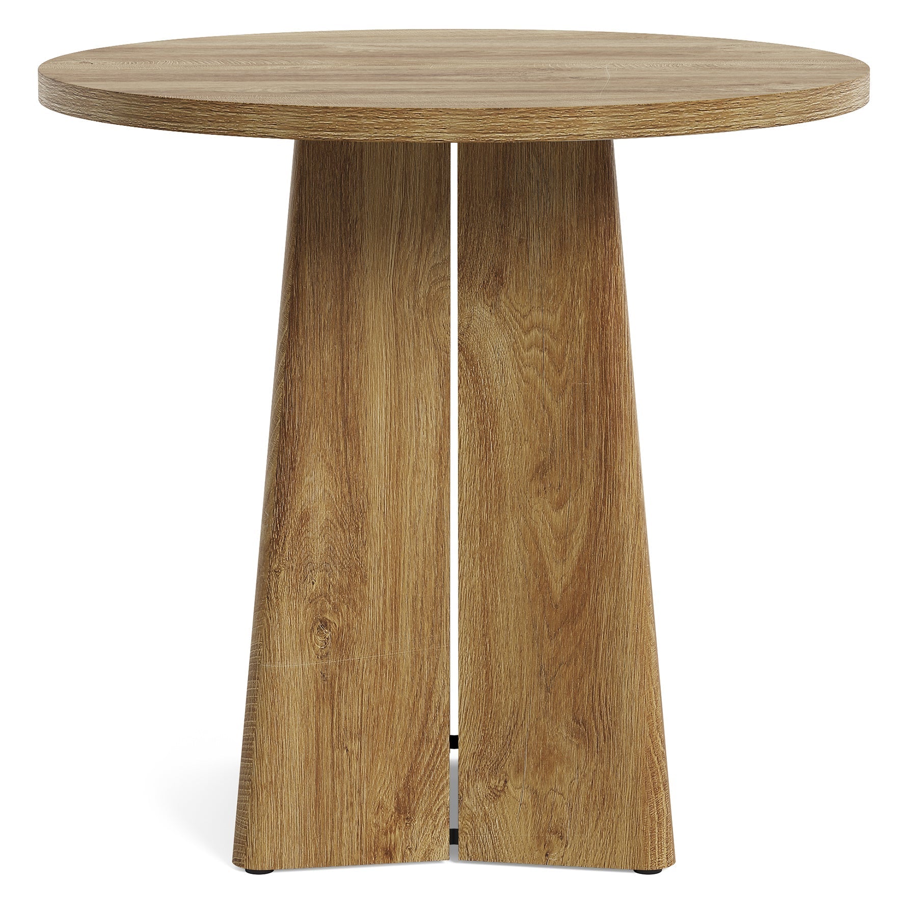 Tribesigns Table de salle à manger ronde de 80 cm, Table de cuisine compacte pour 2 à 4 personnes style champêtre