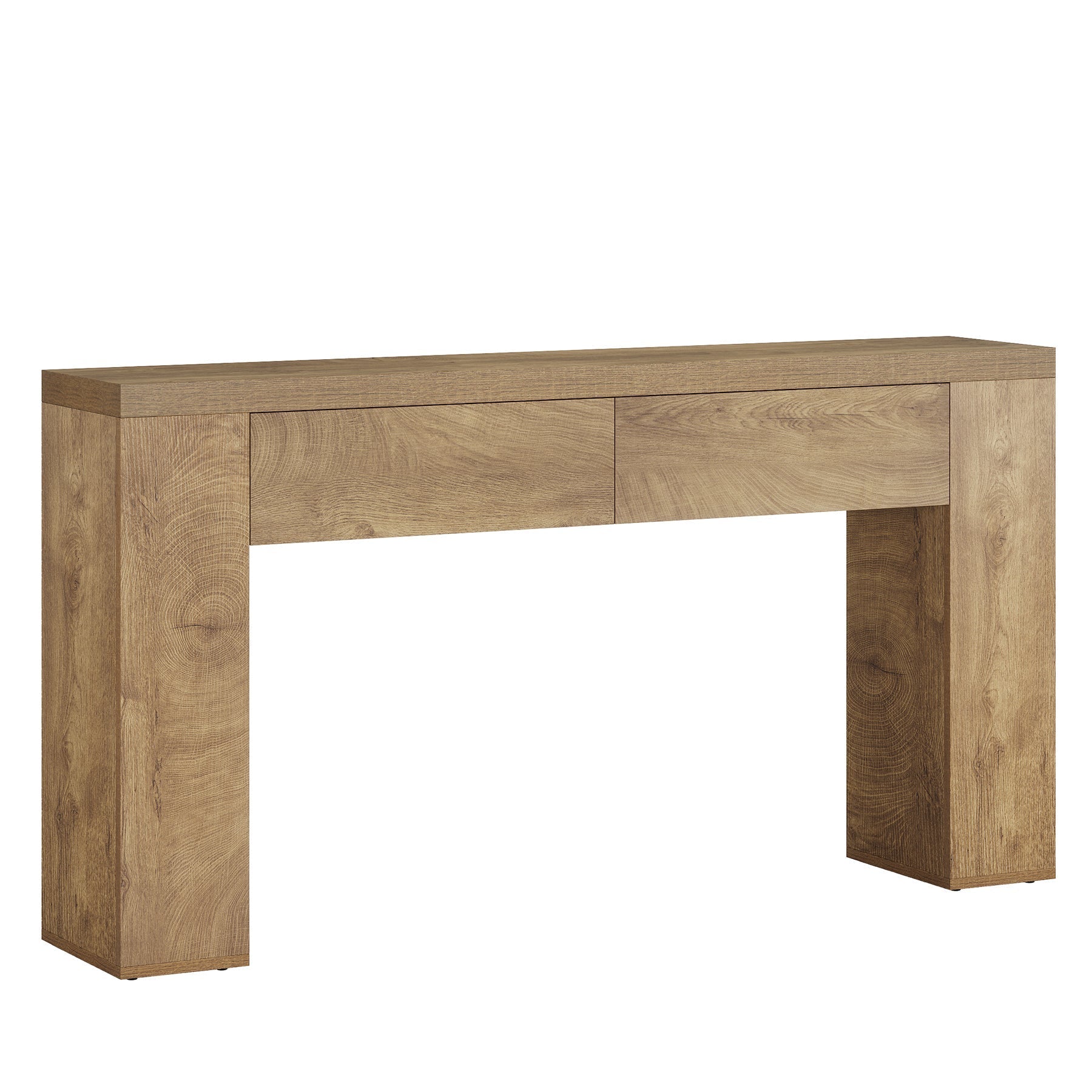 Tribesigns Sidetable 160 cm, smalle haltafel met 2 lades