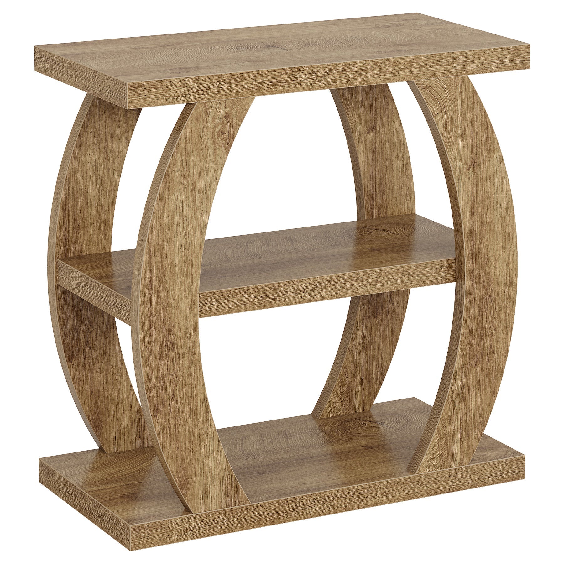 Tribesigns Table d’Appoint Étroite à 3 Niveaux en Bois, Table de Chevet Gain de Place