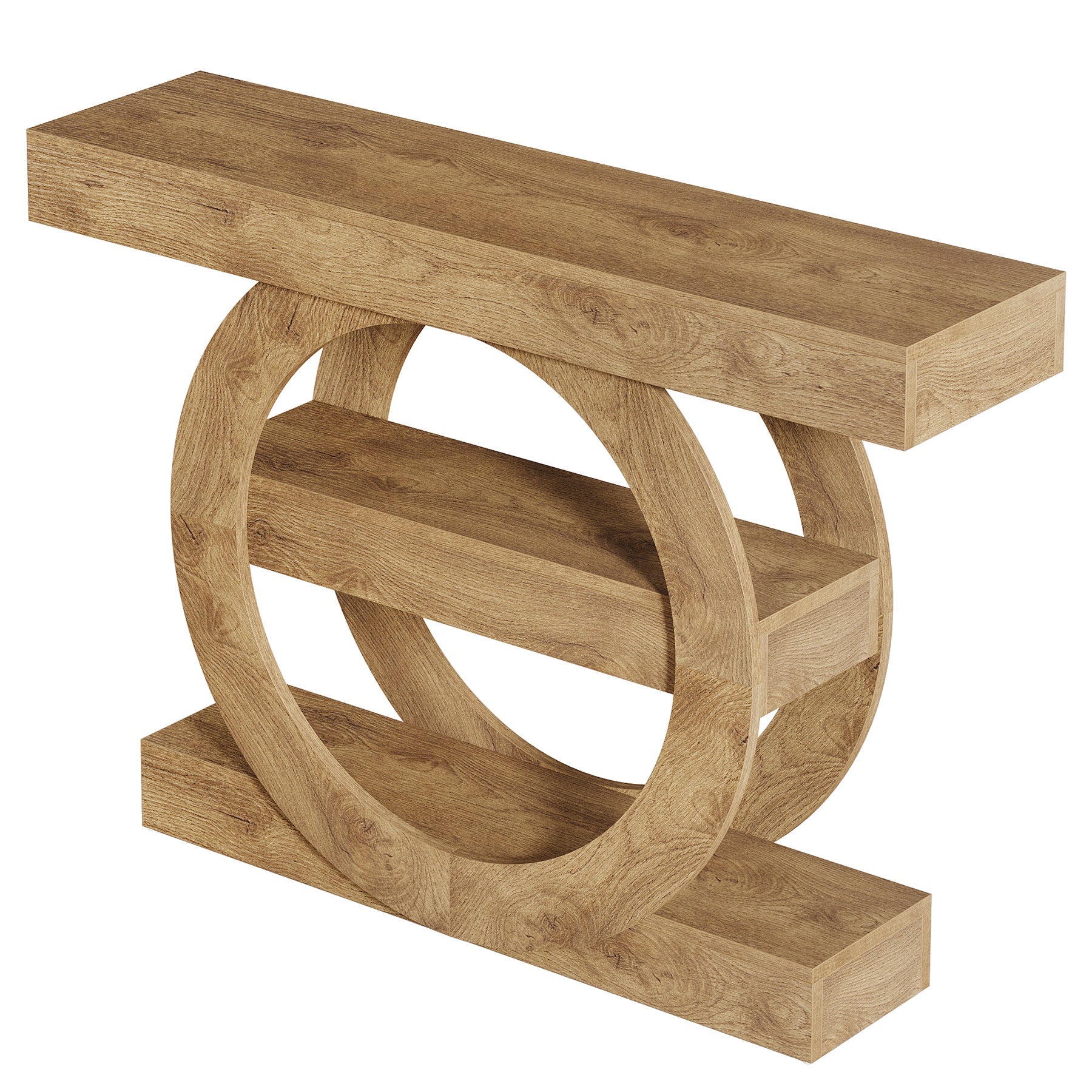 Tribesigns Console de 105 cm, Table d'entrée de canapé à 3 niveaux avec compartiments de rangement