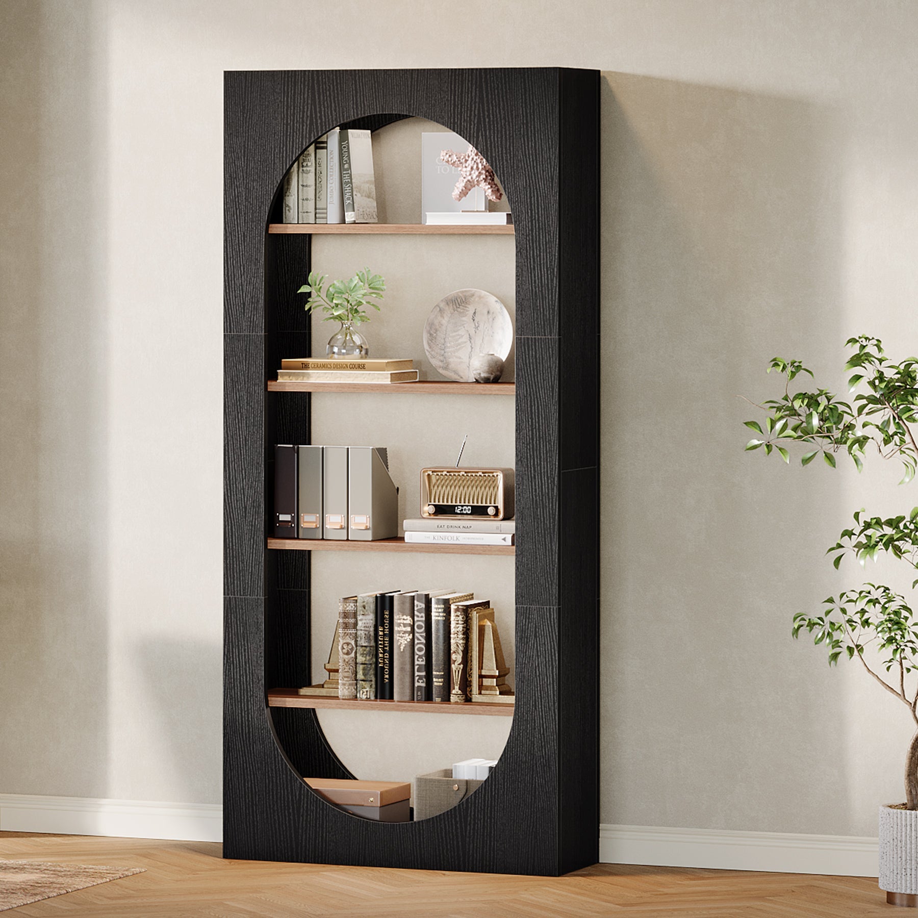 Tribesigns Bibliothèque à 5 Niveaux, Hauteur 180 cm pour Bureau