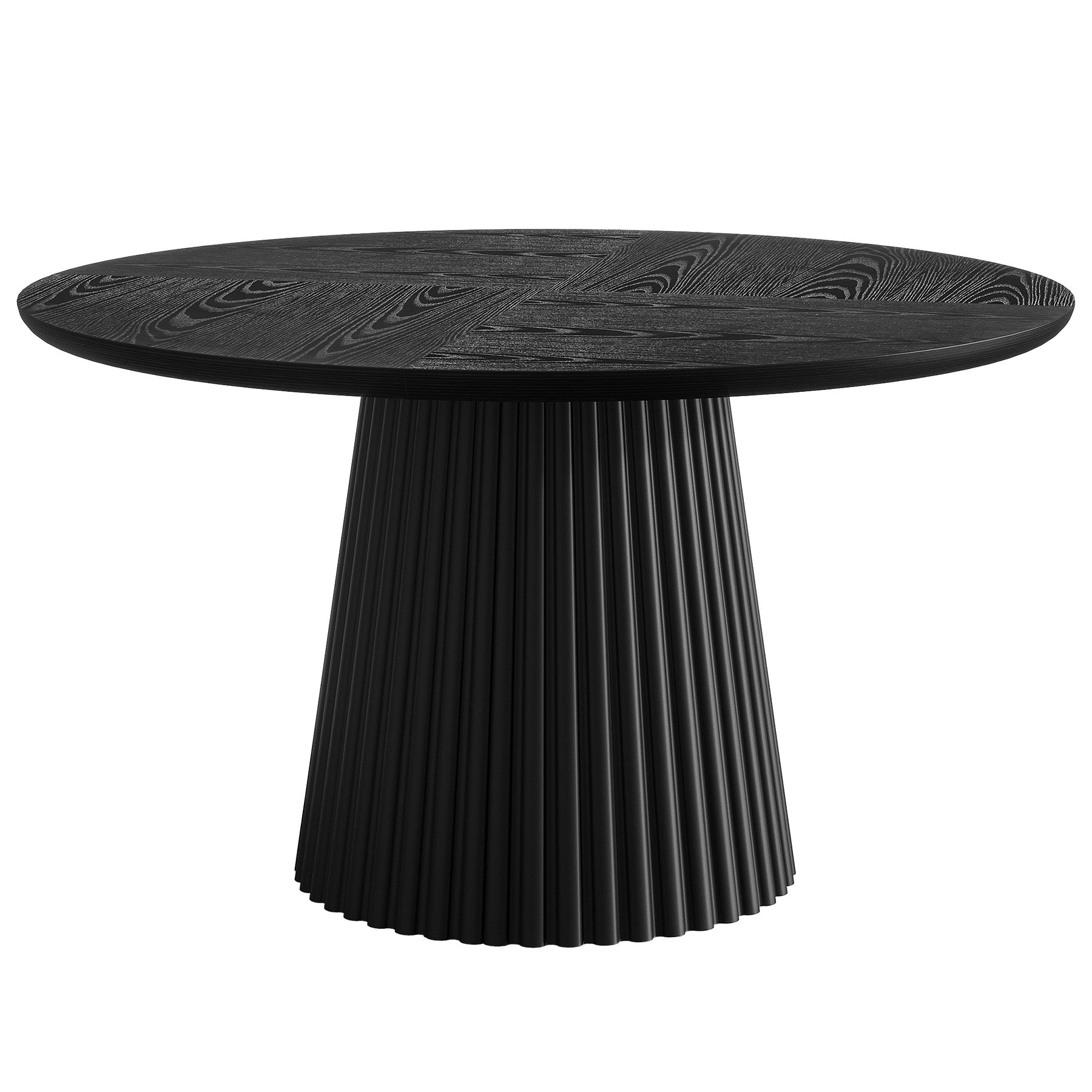 Tribesigns Table de salle à manger ronde de 120 cm pour 4 à 6 personnes, Style champêtre en bois