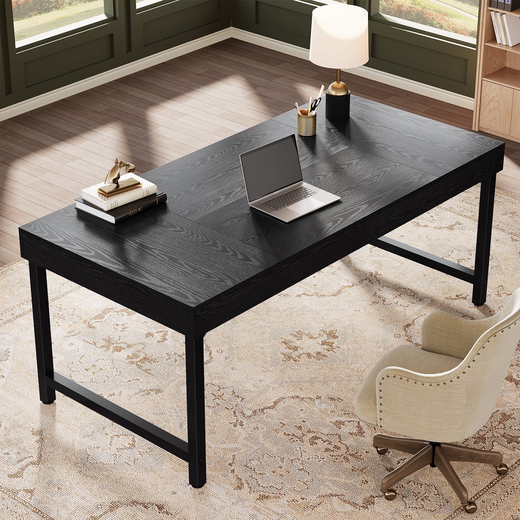 Tribesigns Bureau de direction de 140 cm, Bureau d'ordinateur simple pour le bureau à domicile