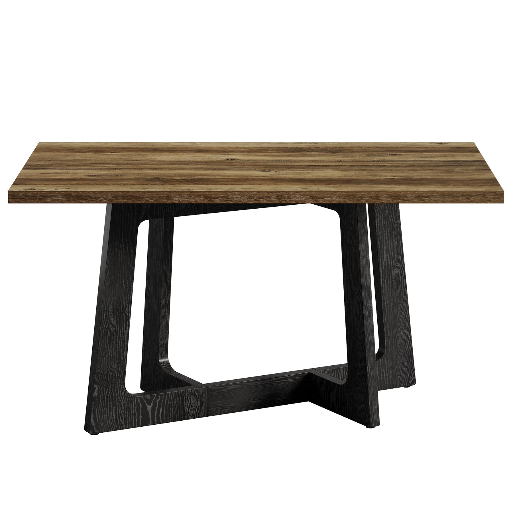 Tribesigns Table à Manger 120 x 79 cm pour 2 à 4 Personnes, Table de Cuisine Rustique avec Base Robuste pour Petits Espaces