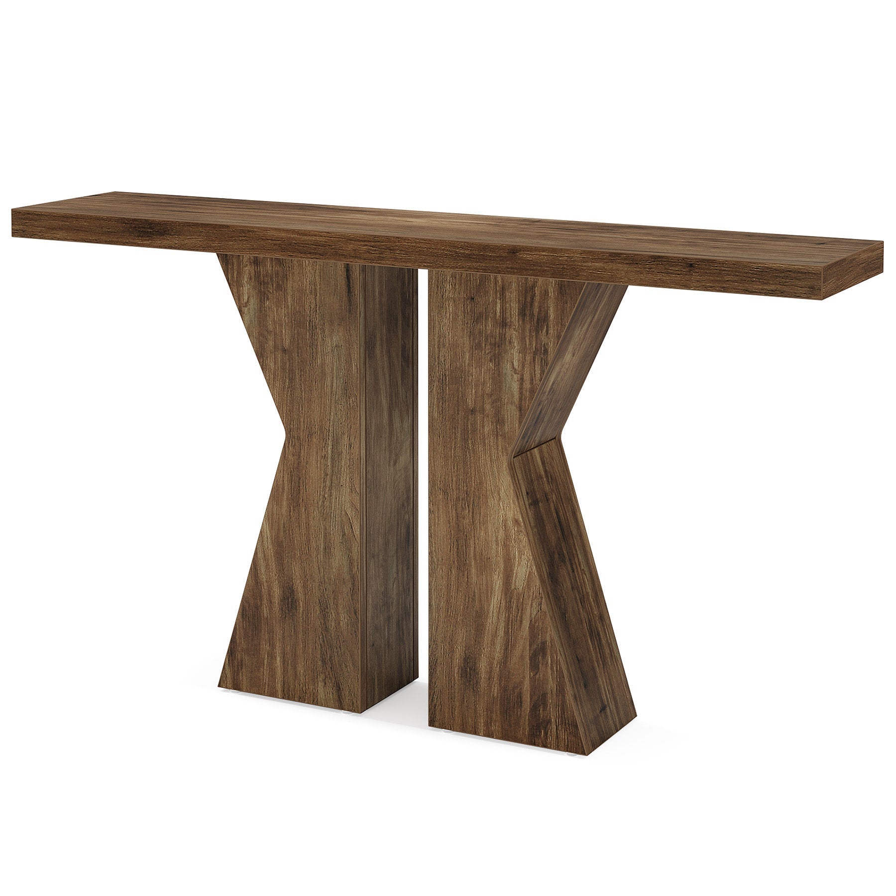 Tribesigns Houten Consoletafel, Bankhaltafel met K-vormig frame