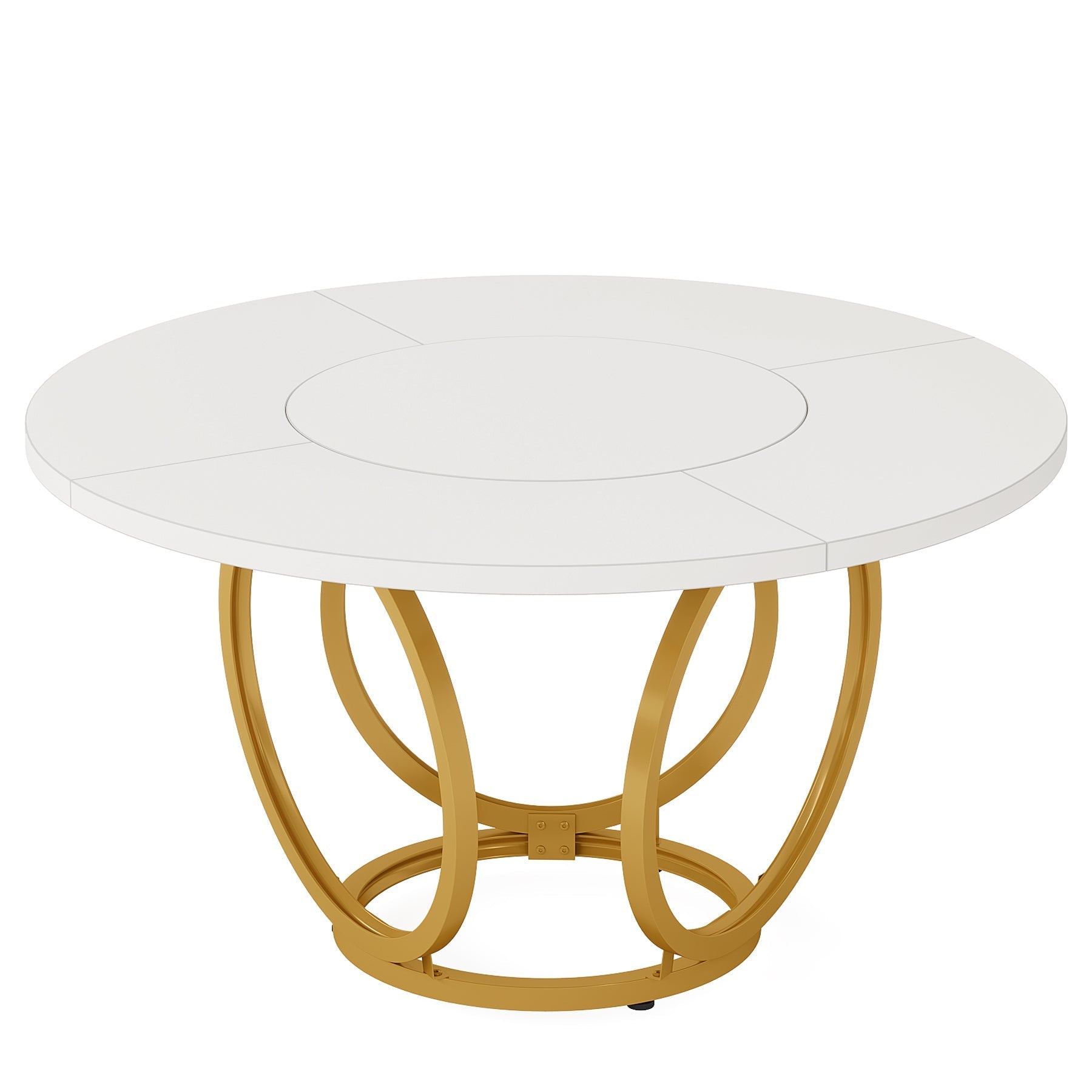 Tribesigns Table à manger ronde, Table à manger de cuisine moderne 120 cm
