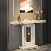 Tribesigns Console Meuble, Table d'entrée avec base en forme de pendule 3