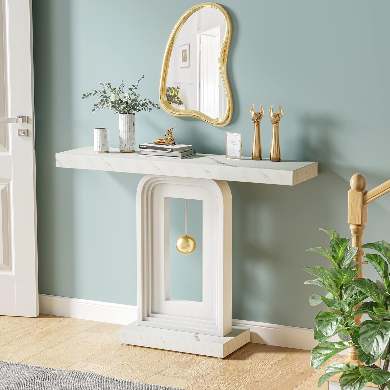 Tribesigns Consolekast, Haltafel met pendelvormige basis