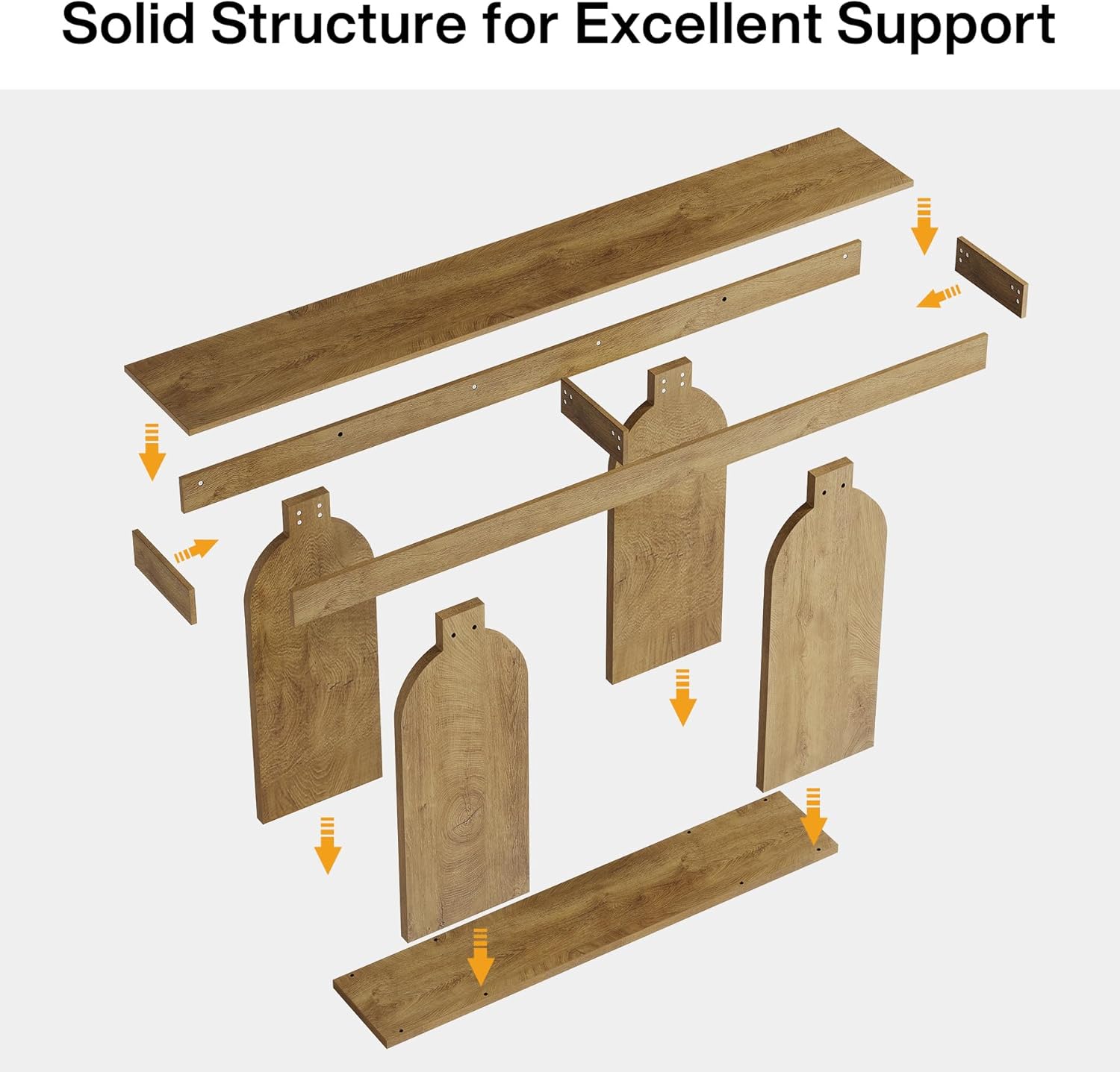 Tribesigns Console de 160 cm avec piètement en U, Table d'entrée longue et moderne à 2 étagères