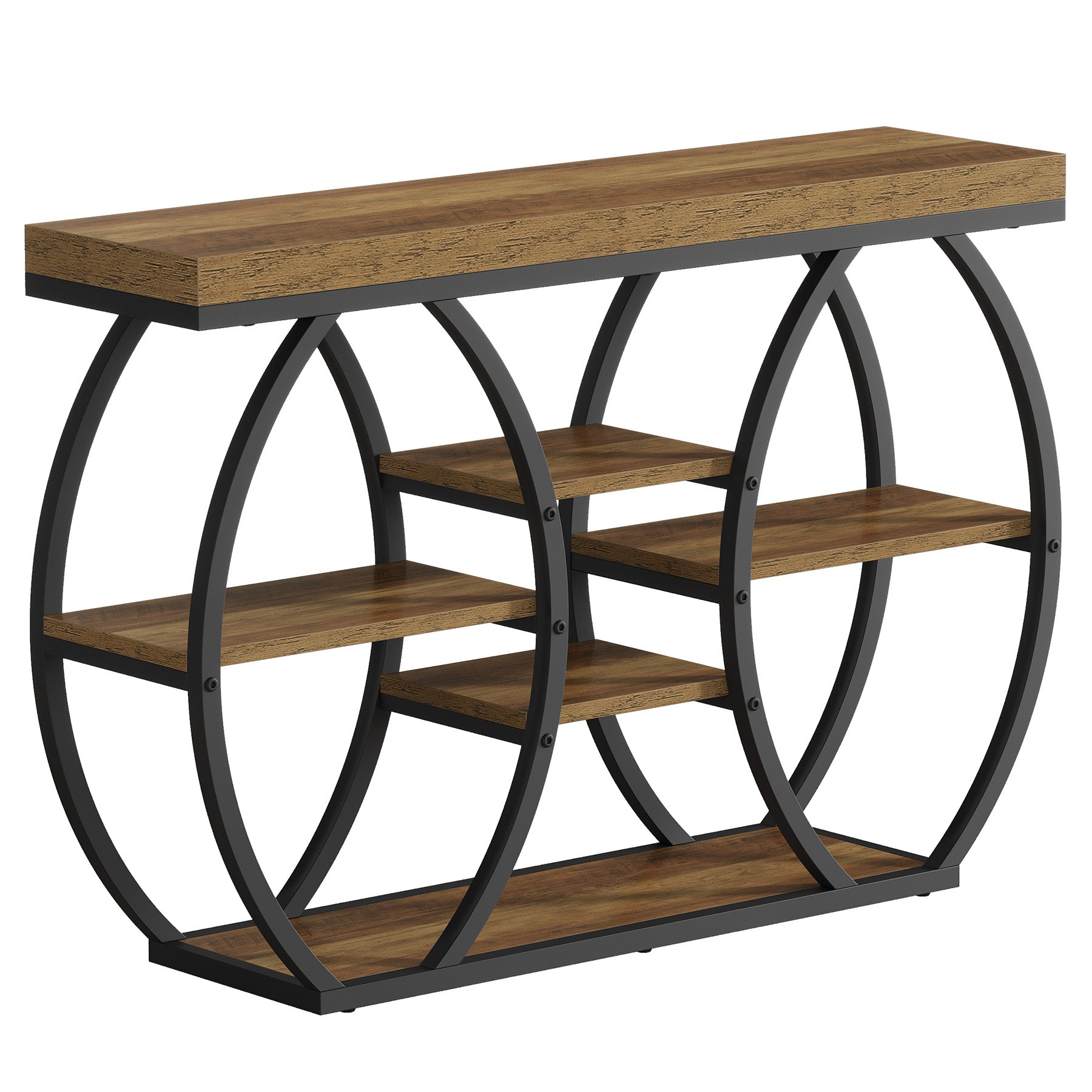 Tribesigns Console Farmhouse 120 cm à 4 Niveaux pour Salon