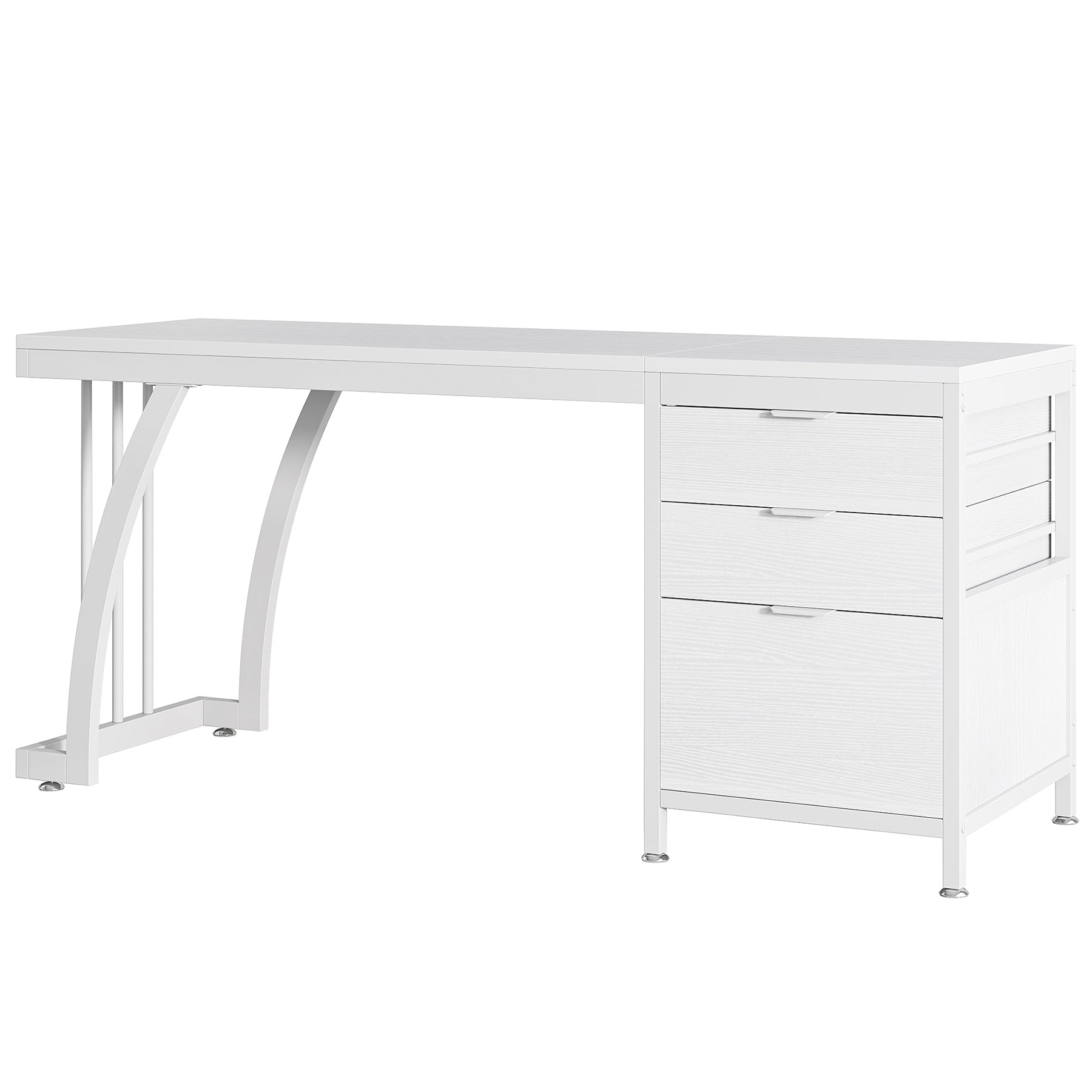 Tribesigns Coiffeuse meuble à 3 tiroirs réversibles, Bureau de maquillage chic