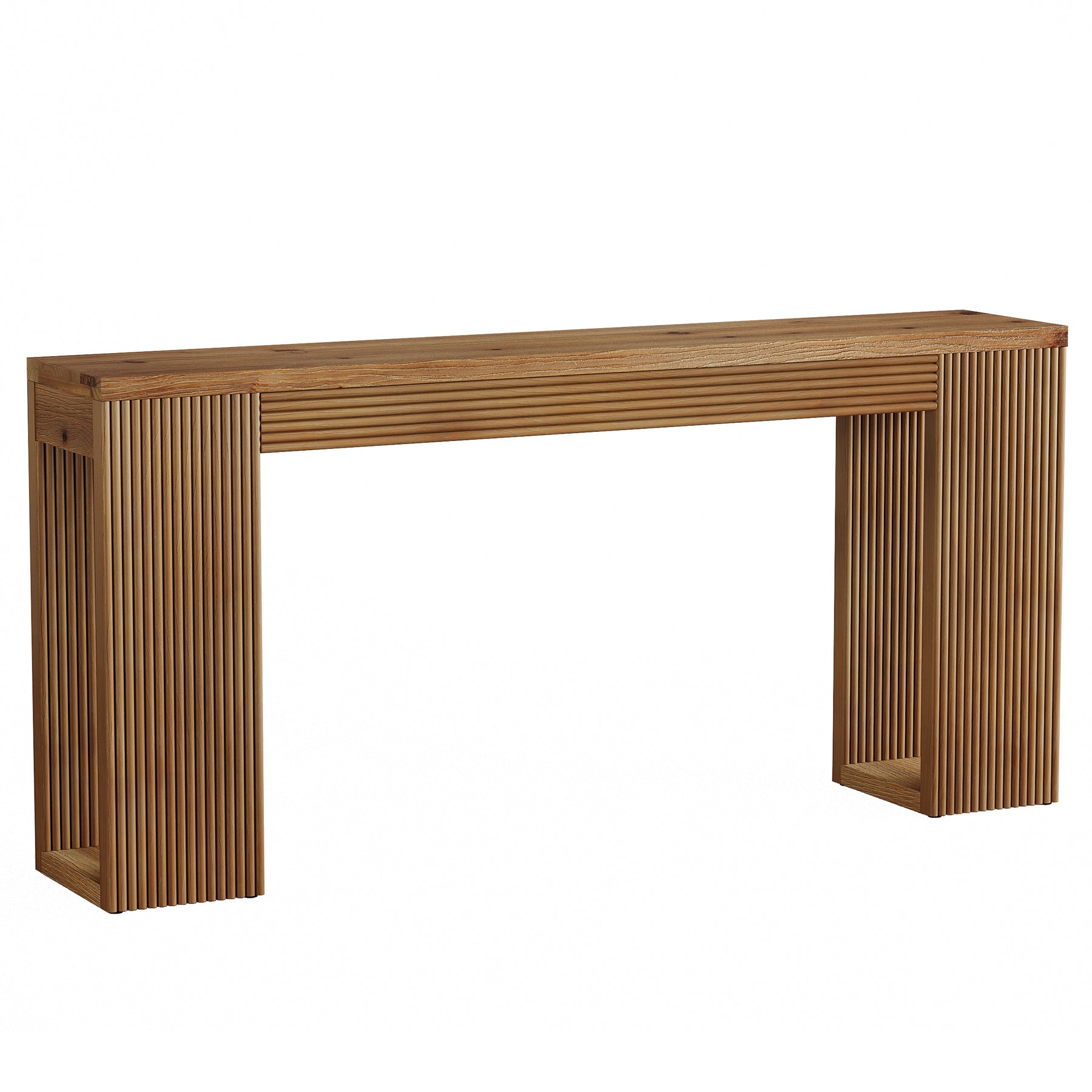 Tribesigns Console Longue de 160 cm, Table de Canapé Étroite en Bois Massif