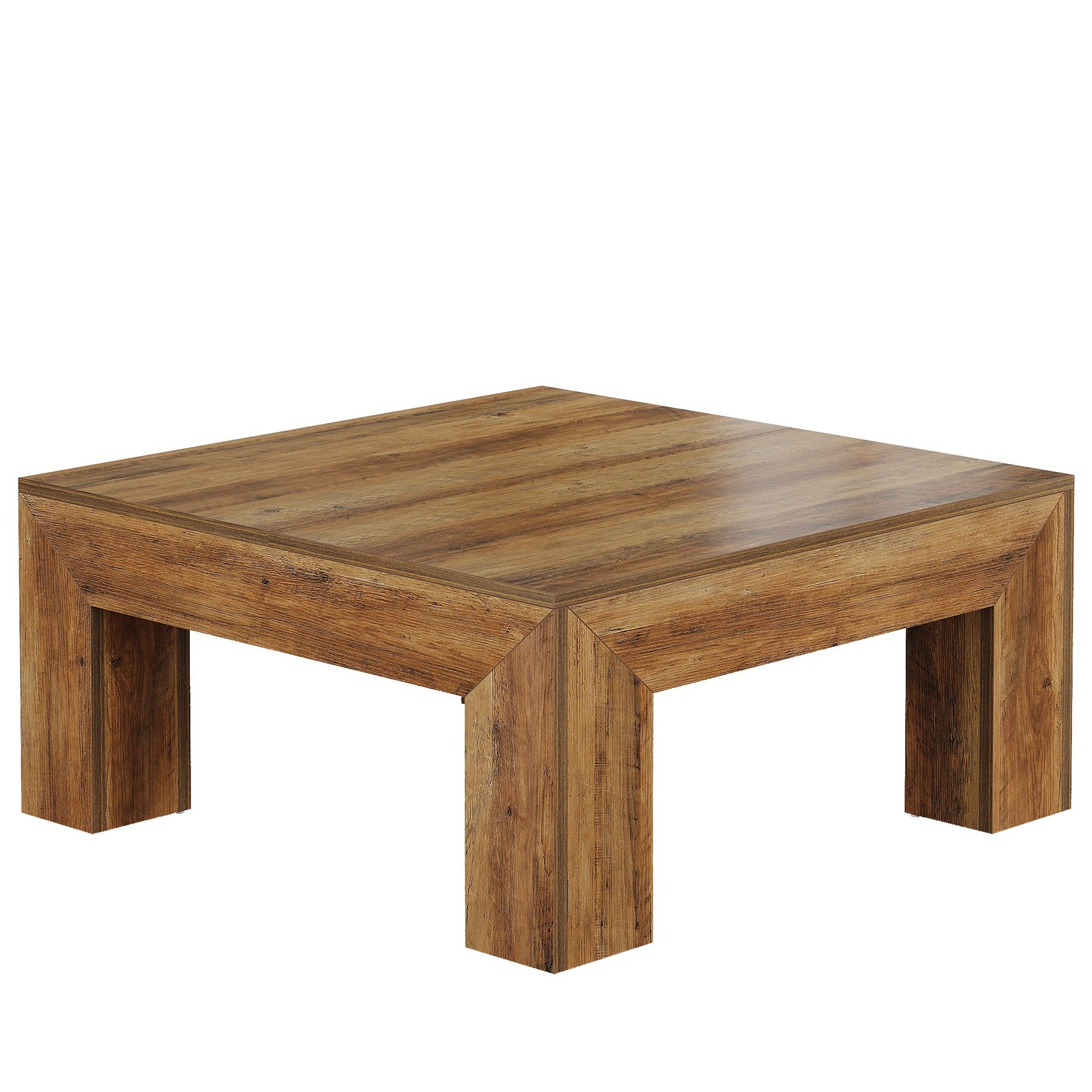 Tribesigns Table Basse Carrée pour Salon 100 x 100 x 50 cm, Table de Salon Bois Table d'appoint Farmhouse
