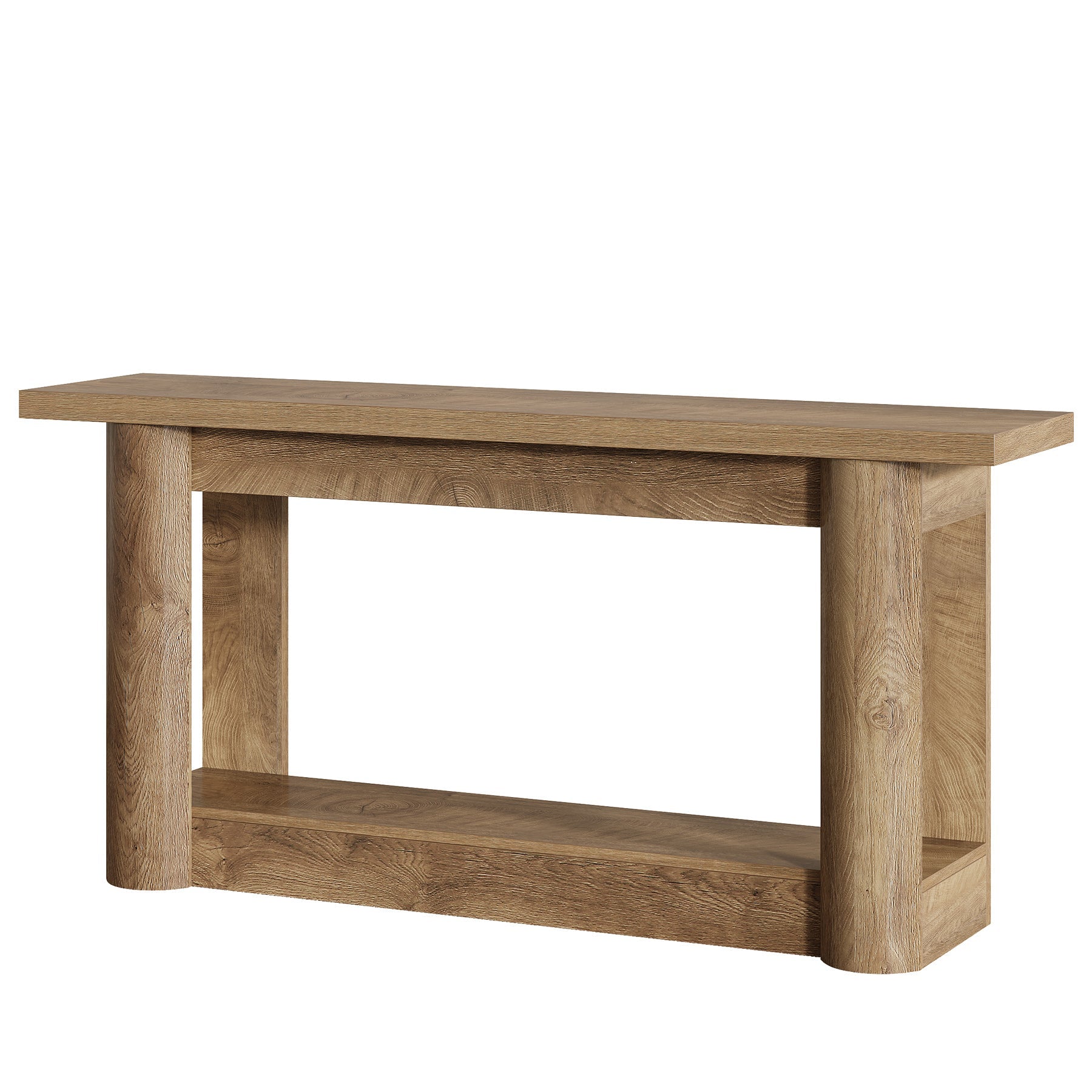 Tribesigns Table console de 160 cm, Table de canapé de ferme à 2 niveaux pour l'entrée