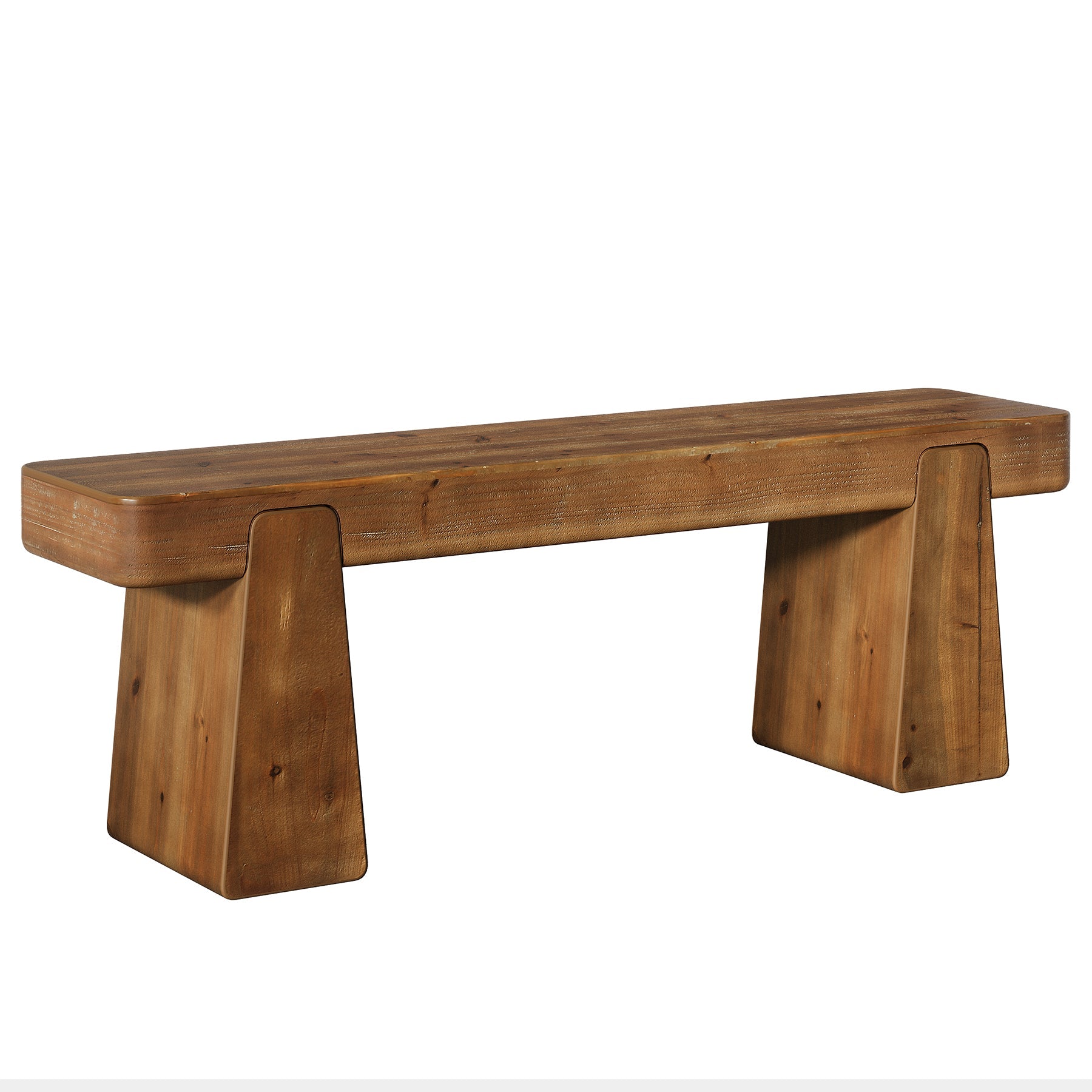 Tribesigns Banc en Bois Massif de 120 cm, Style Campagne avec Pieds Renforcés