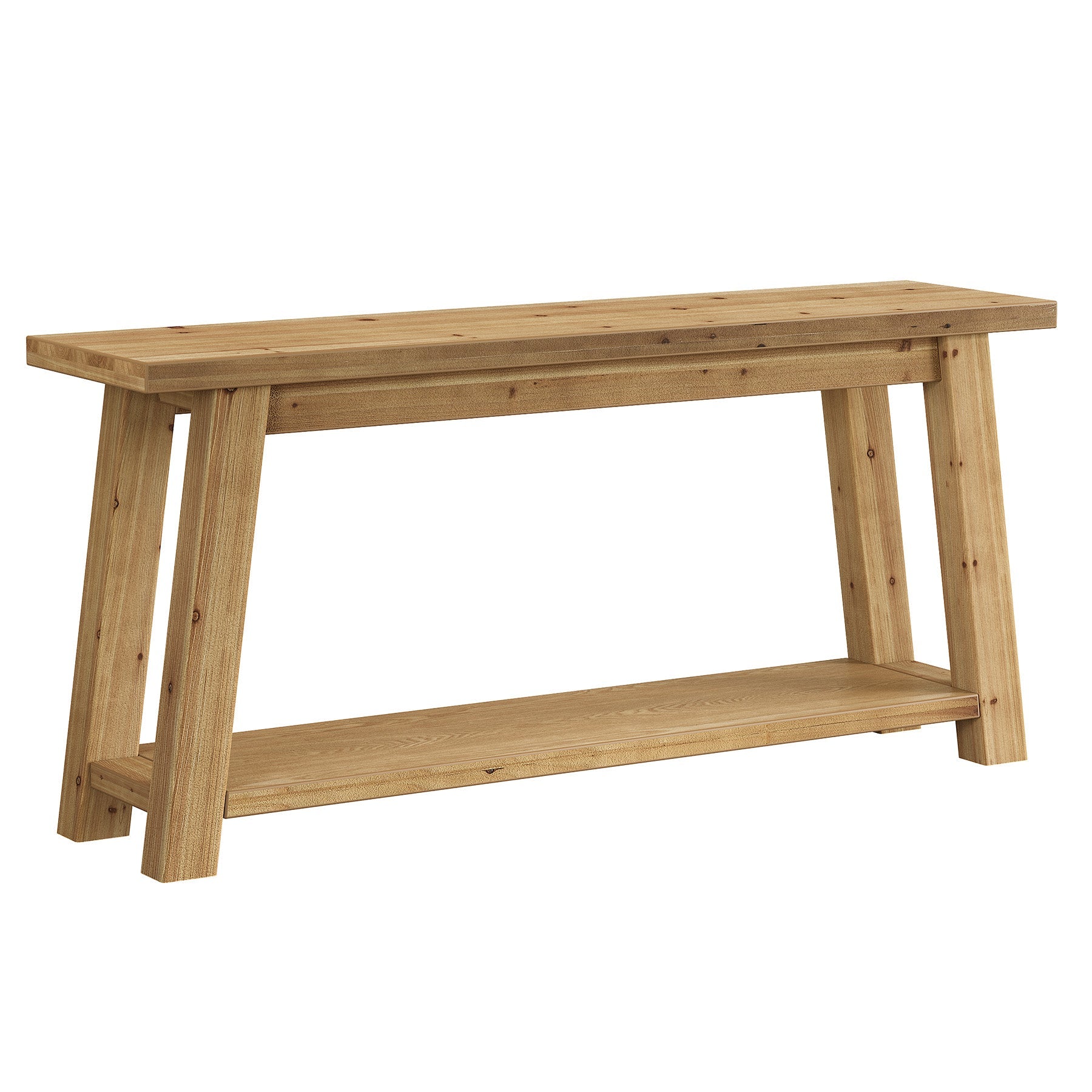 Meuble TV bas en bois massif de 180 cm pour téléviseurs de 65 à 80 pouces, Meuble multimédia de style champêtre