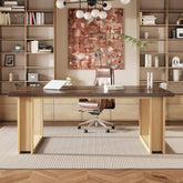 Tribesigns Bureau vintage, Tables d'ordinateur grandes en bois pour bureau à domicile 3