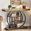 Tribesigns Table console à 4 niveaux avec base circulaire, Tables d'appoint étroites en bois