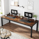 Tribesigns Bureau d'ordinateur, Bureau informatique Table longue pour deux 3