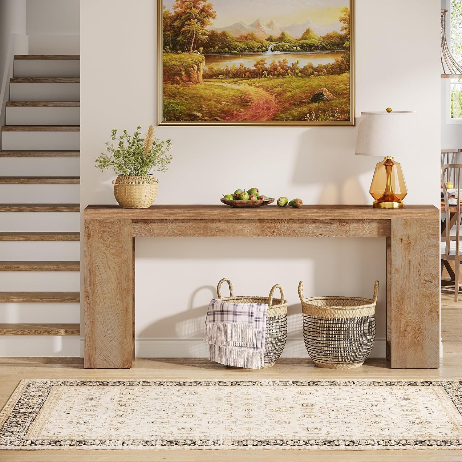Tribesigns Console 160 cm, Boerenstijl Sofa Tafeltje Hal Bijzettafeltje