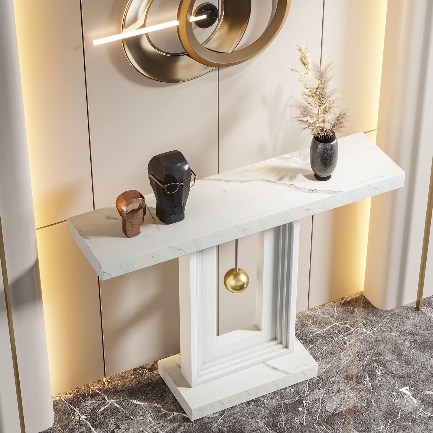 Tribesigns Consolekast, Haltafel met pendelvormige basis