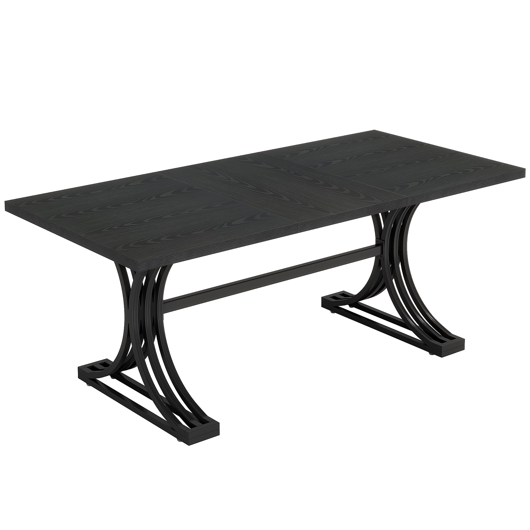 Tribesigns Table de salle à manger moderne de 160 cm avec plateau en marbre artificiel et pieds en métal