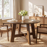 Tribesigns Table à manger de 118 cm avec traverse renforcée pour 4 à 6 personnes 3