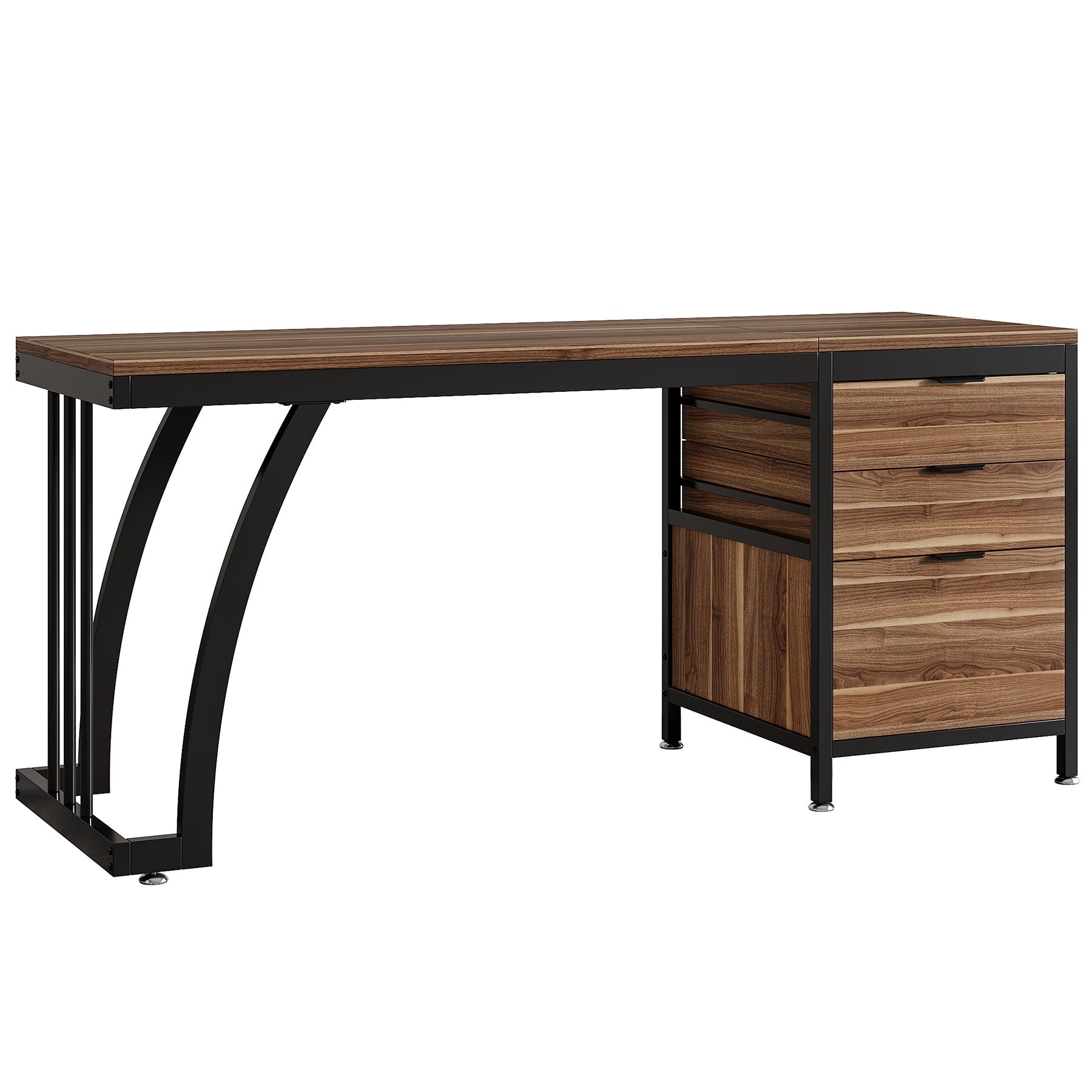 Tribesigns Coiffeuse meuble à 3 tiroirs réversibles, Bureau de maquillage chic