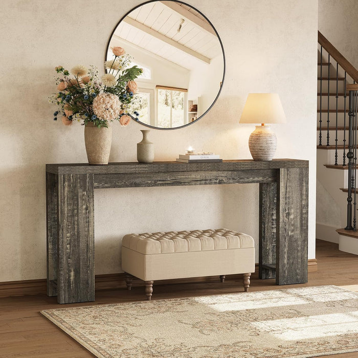 Tribesigns Console 160 cm, Boerenstijl Sofa Tafeltje Hal Bijzettafeltje