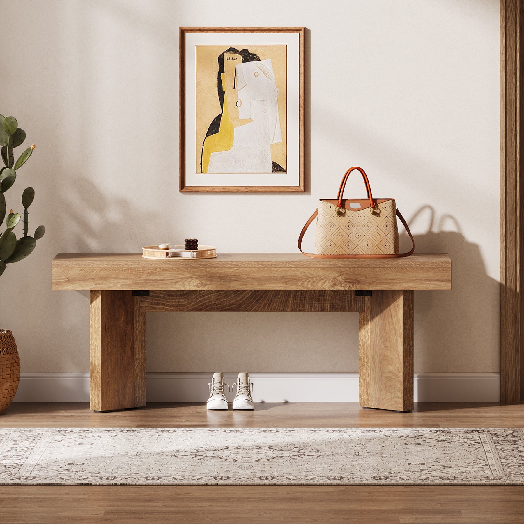 Tribesigns Banc d’Entrée en Bois 120 cm pour Intérieur