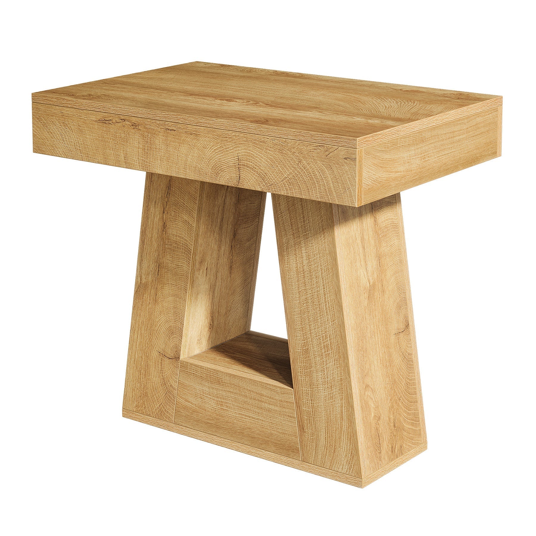 2-laags smalle bijzettafel met 60 cm brede basis