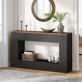 Tribesigns Table console moderne, Table de couloir étroite avec rangement Table basse en bois 3