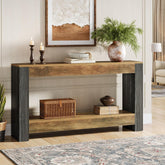 Tribesigns Consoletafel, 160 cm lang, voor hal, rustieke houten haltafel voor woonkamer 3