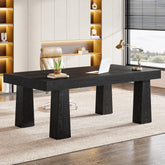 Tribesigns Bureau d'ordinateur de 160 cm, Bureau de style industriel moderne avec pieds coniques renforcés en noir 3
