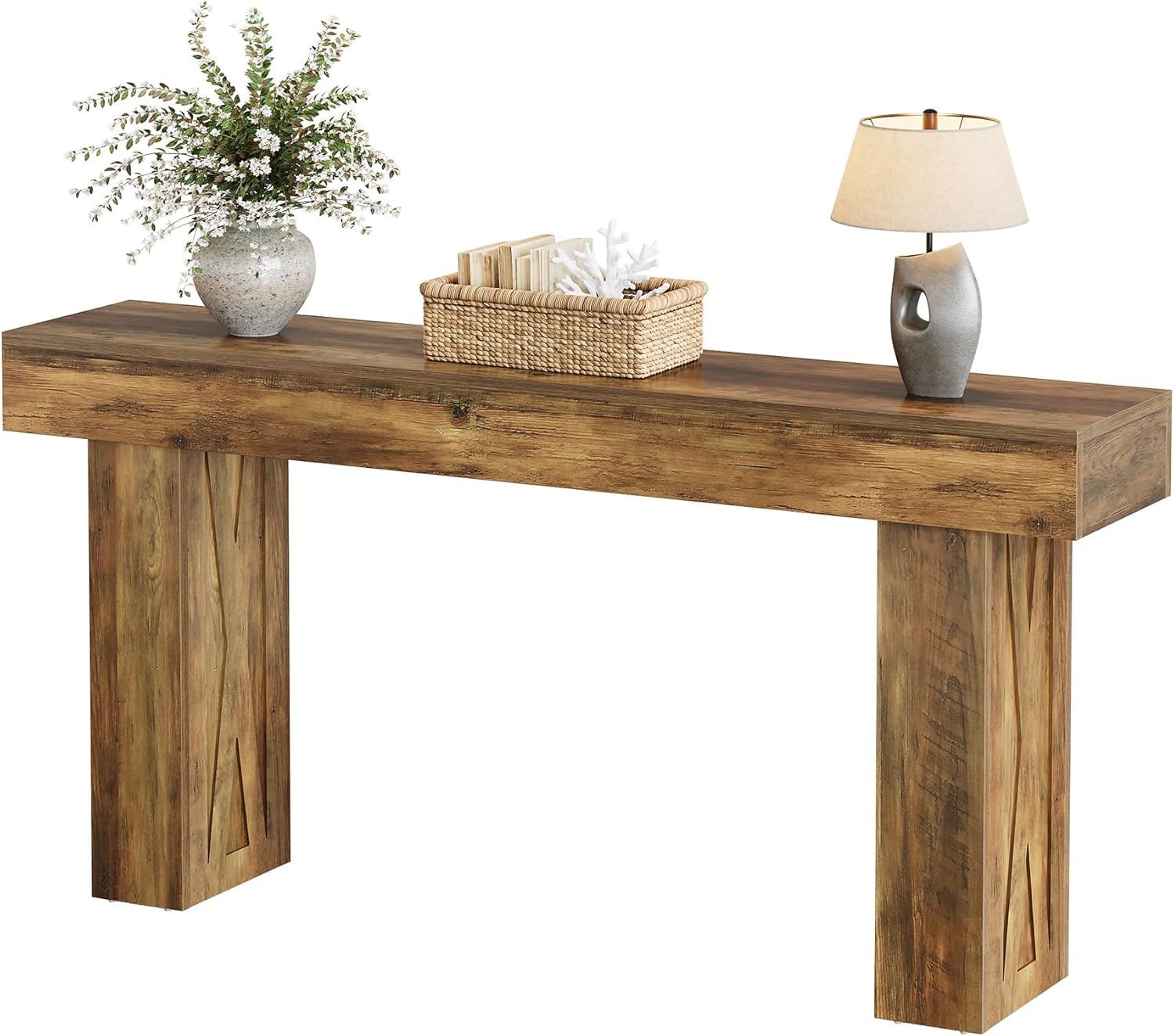 Tribesigns Smalle consolestafel 160 cm, Moderne banktafel voor hal Entreettafel voor woonkamer
