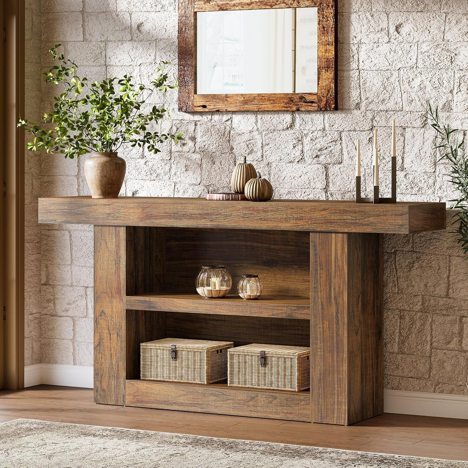 Tribesigns Consoletafel 160 cm, Bijzettafel Haltafel voor entree