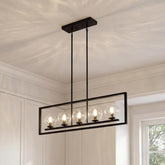 Tribesigns Suspension moderne à 5 lumières, Luminaire de plafond en métal réglable en hauteur 3