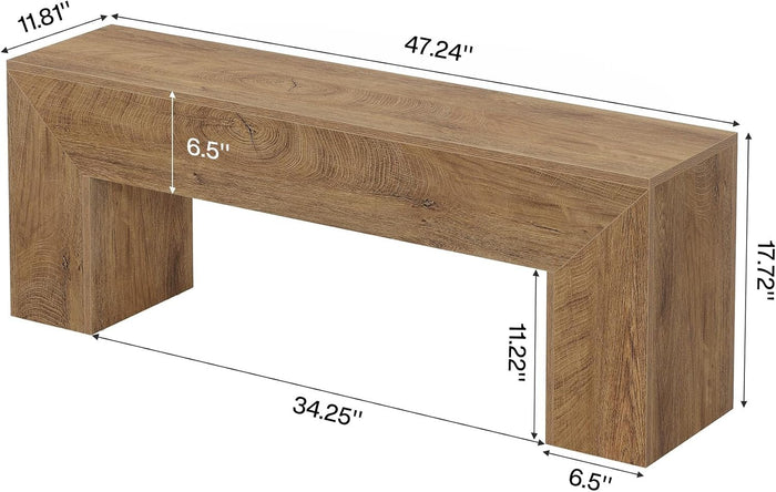 Tribesigns Banc d’Entrée Country en Bois 120 cm avec Rangement à Chaussures