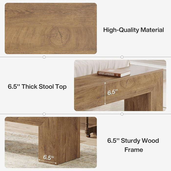 Tribesigns Banc d’Entrée Country en Bois 120 cm avec Rangement à Chaussures