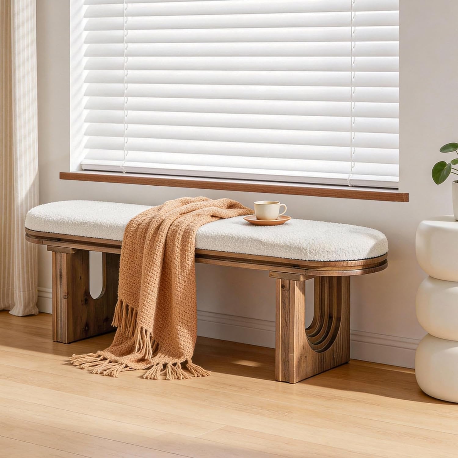 Banc en bois, Banc d'entrée moderne Banc à chaussures, 120 x 30 x 45 cm, Banc d'entrée rembourré
