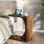 Tribesigns Table d'appoint en forme de C 60×30×65 cm, Style rustique pour canapé